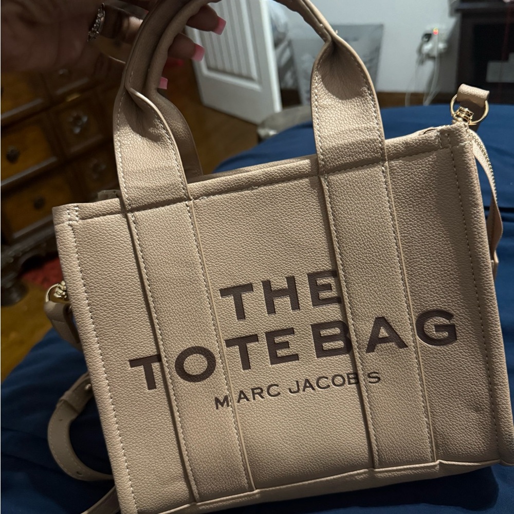 Fashion bag Tan Tote Bag Structured Canvas Design